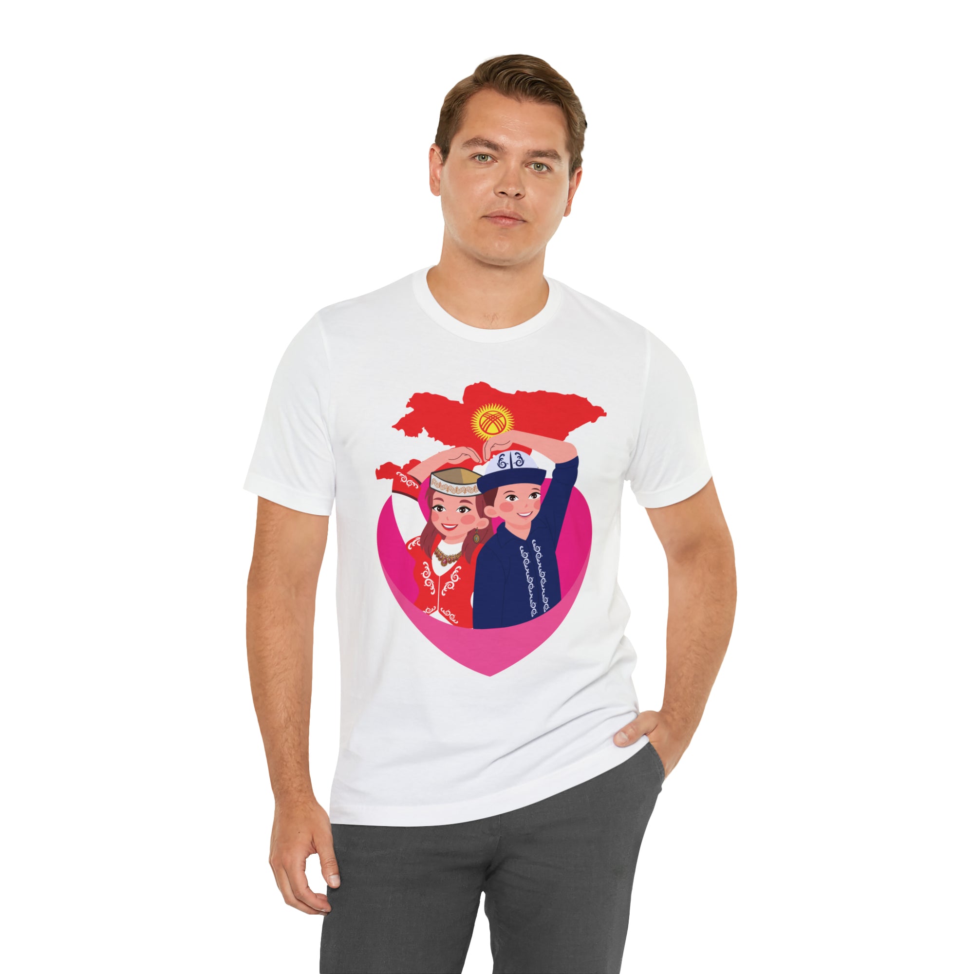 Kyrgyz Couple Unisex Jersey Short Sleeve Tee