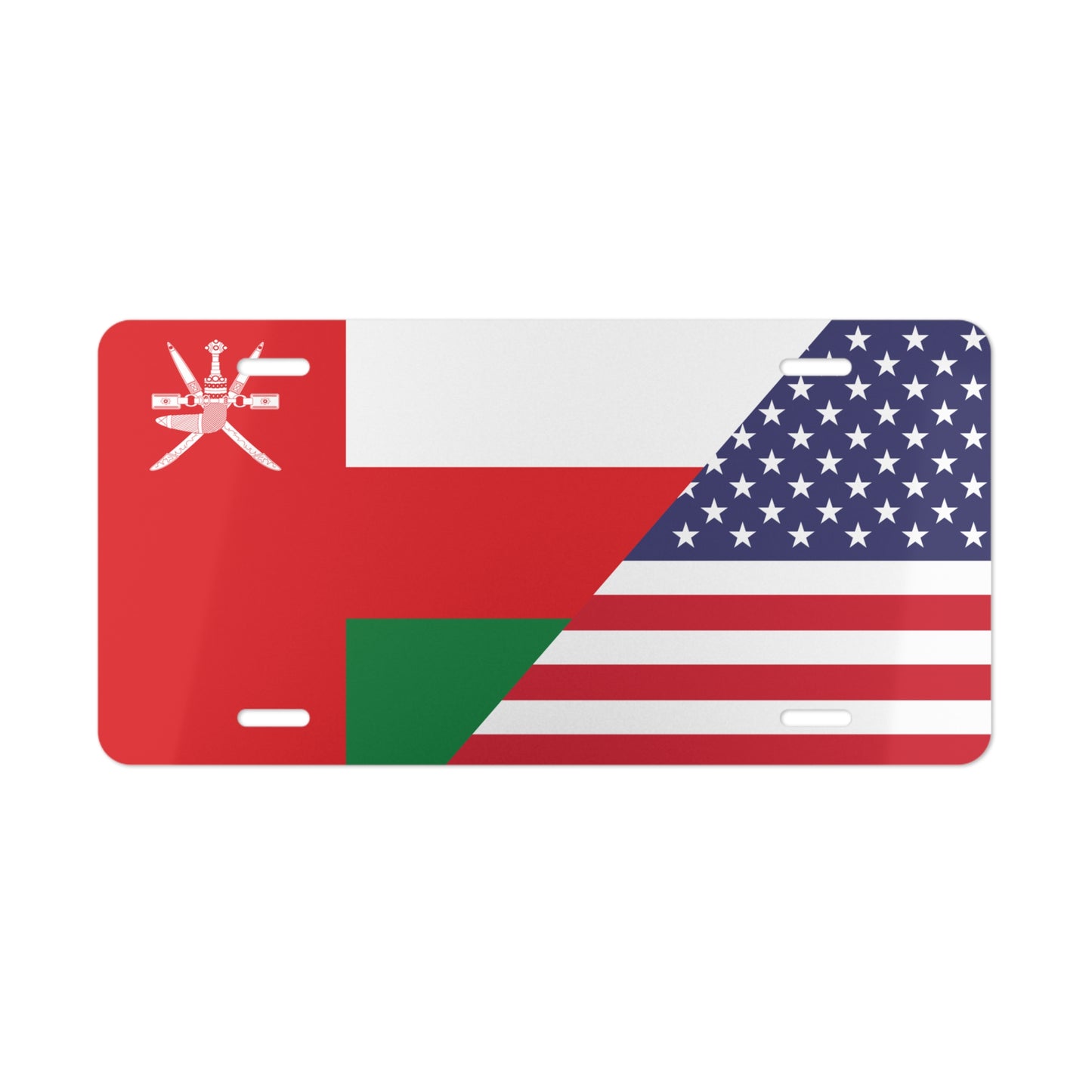 Oman USA Flag Vanity Plate