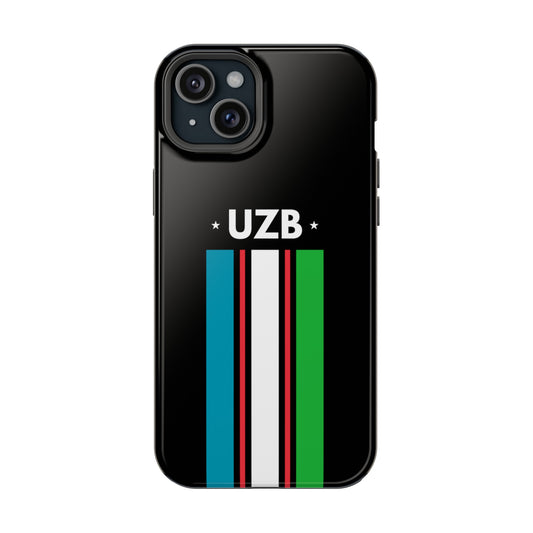 UZB Flag Stripes Phone Case