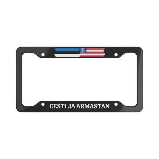 Eesti ja Armastan EST License Plate Frame