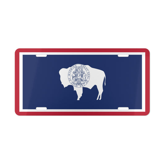 Wyoming State Flag, USA Vanity Plate