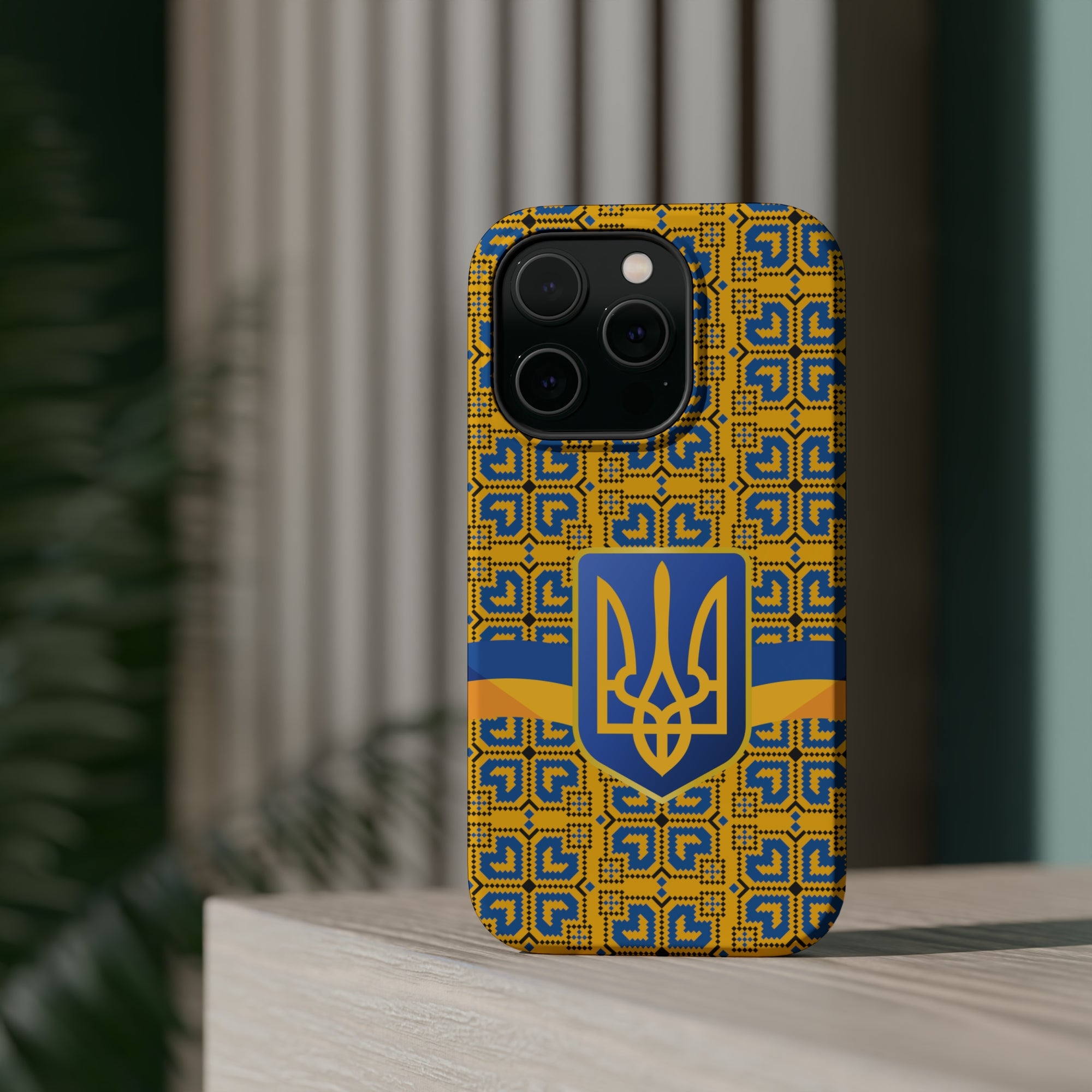 Ukraine Flag Emblem MagSafe Tough Cases