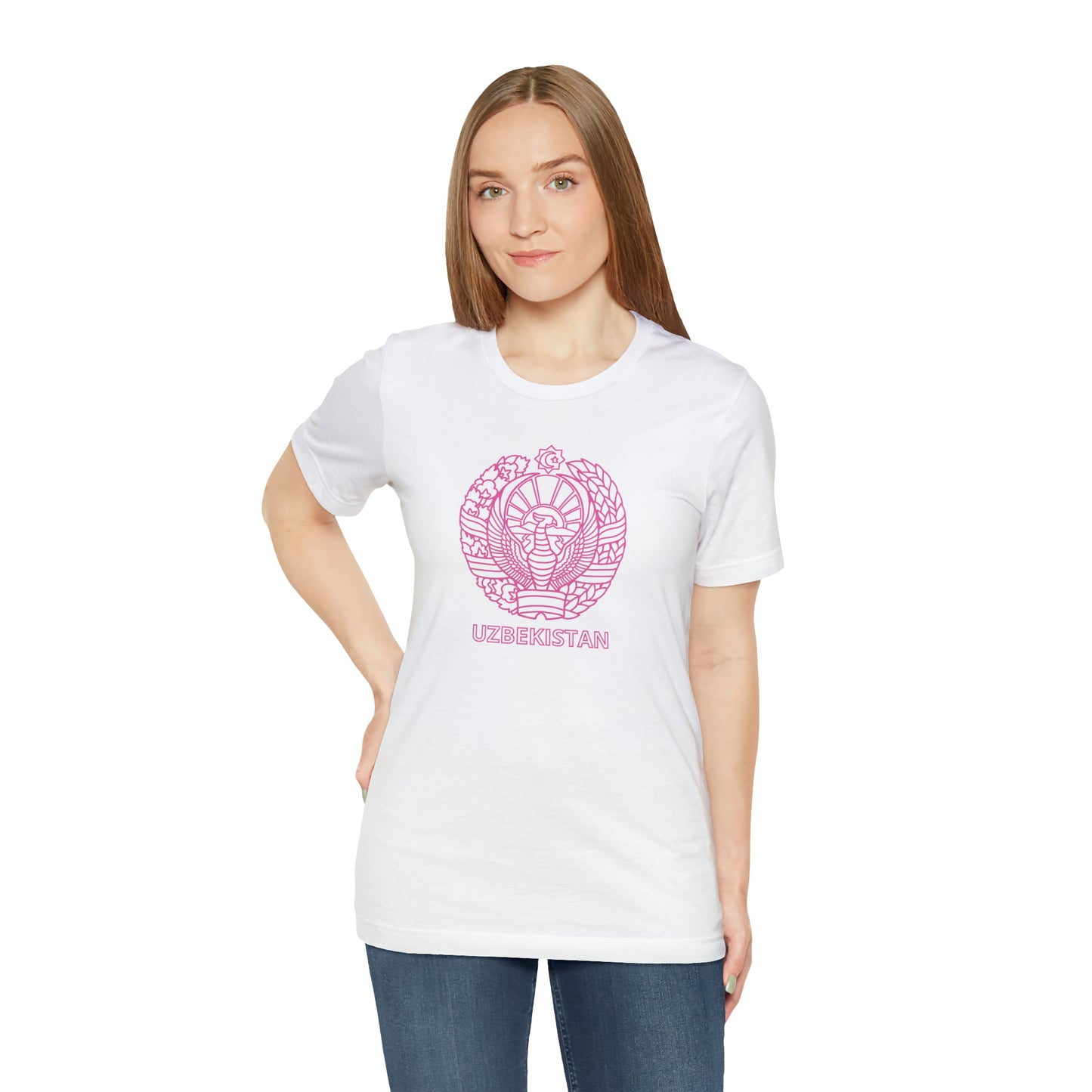 Uzbekistan Pink Unisex T-Shirt