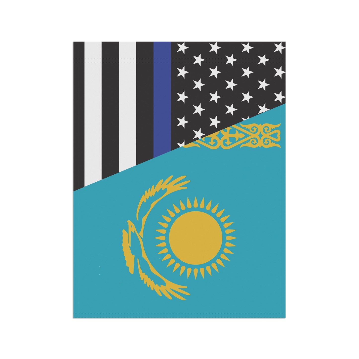 Kazakhs Support US Police Flag Garden & House Banner