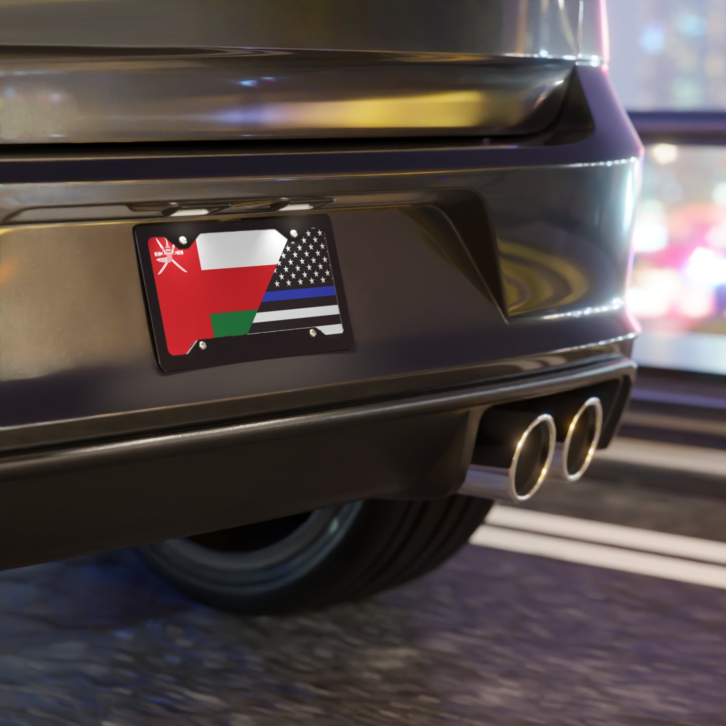 Oman Support Police Flag Vanity Plate