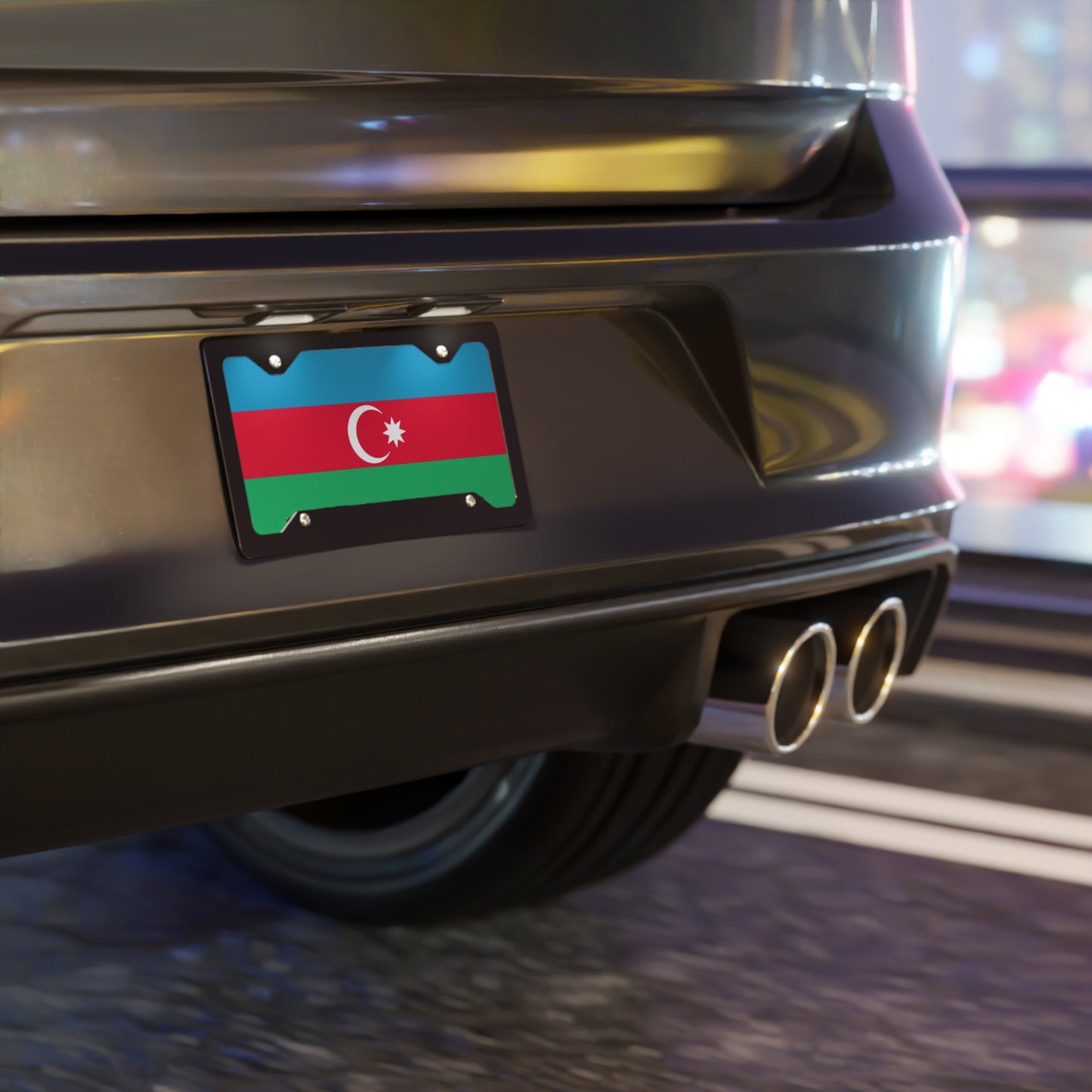 Azerbaijani Flag Vanity Plate