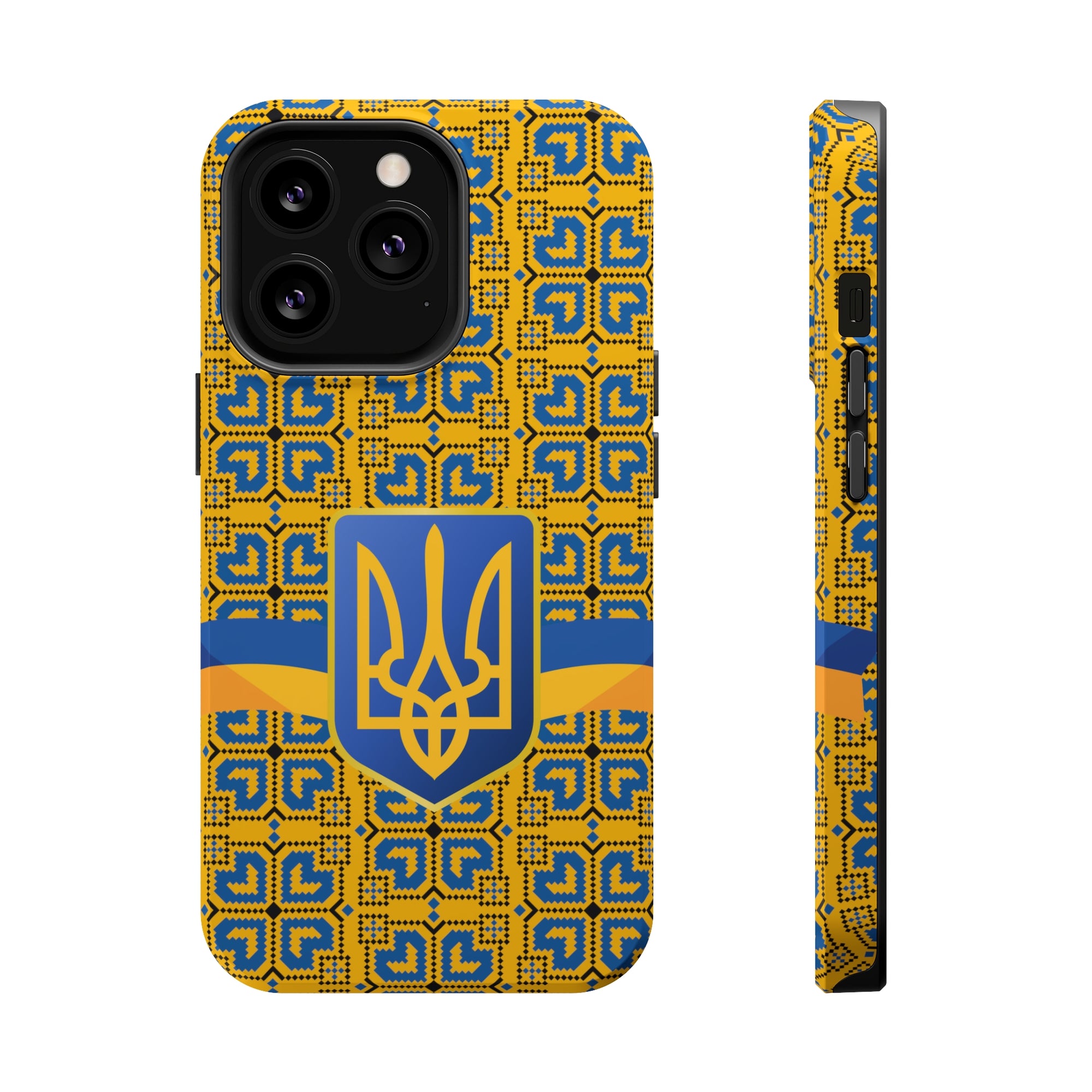 Ukraine Flag Emblem MagSafe Tough Cases