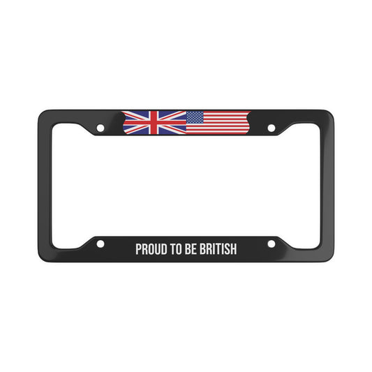 Proud to be British UK Flag Car Plate Frame