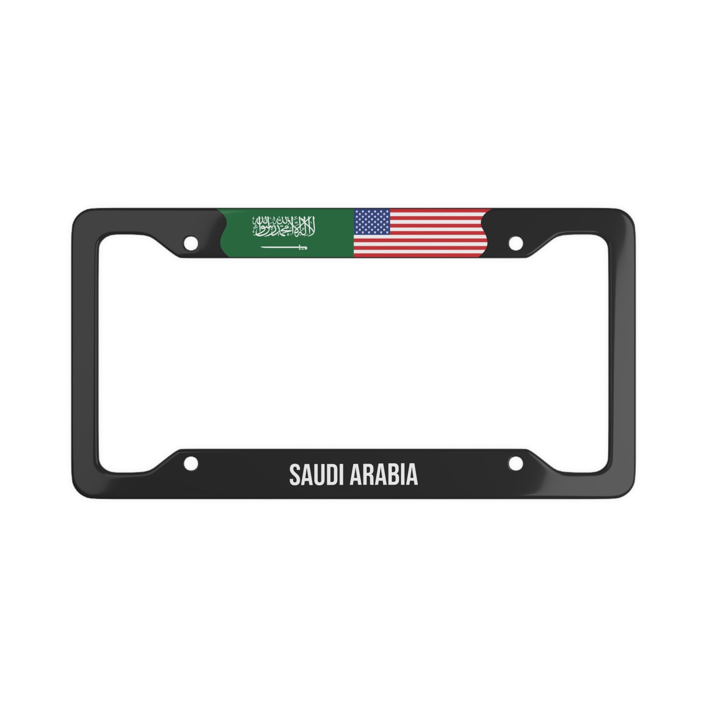 Saudi Arabia USA Premium License Plate Frame