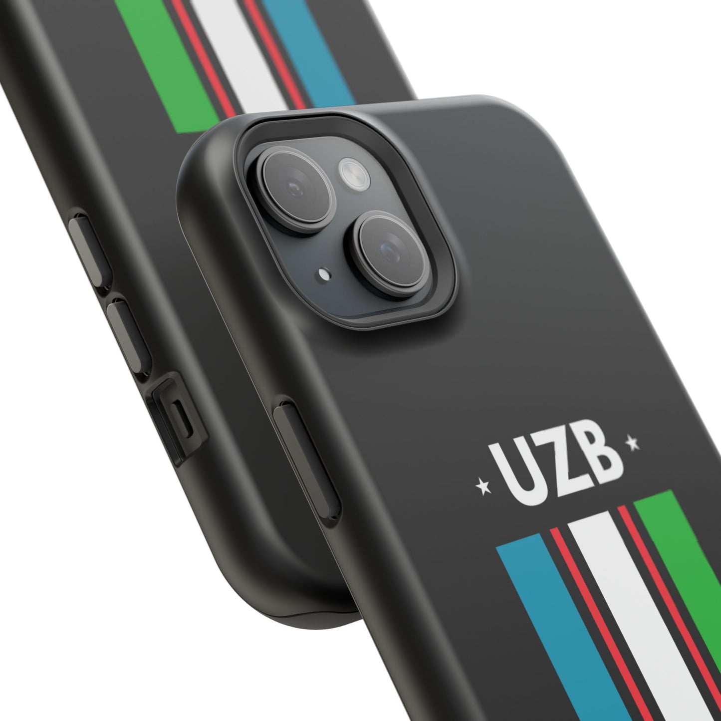 UZB Flag Stripes Phone Case