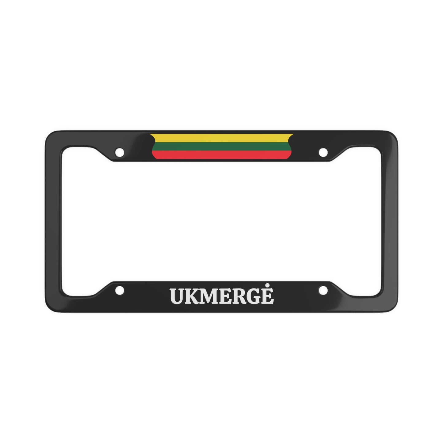 UKMERGĖ, Lithuania Flag License Plate Frame