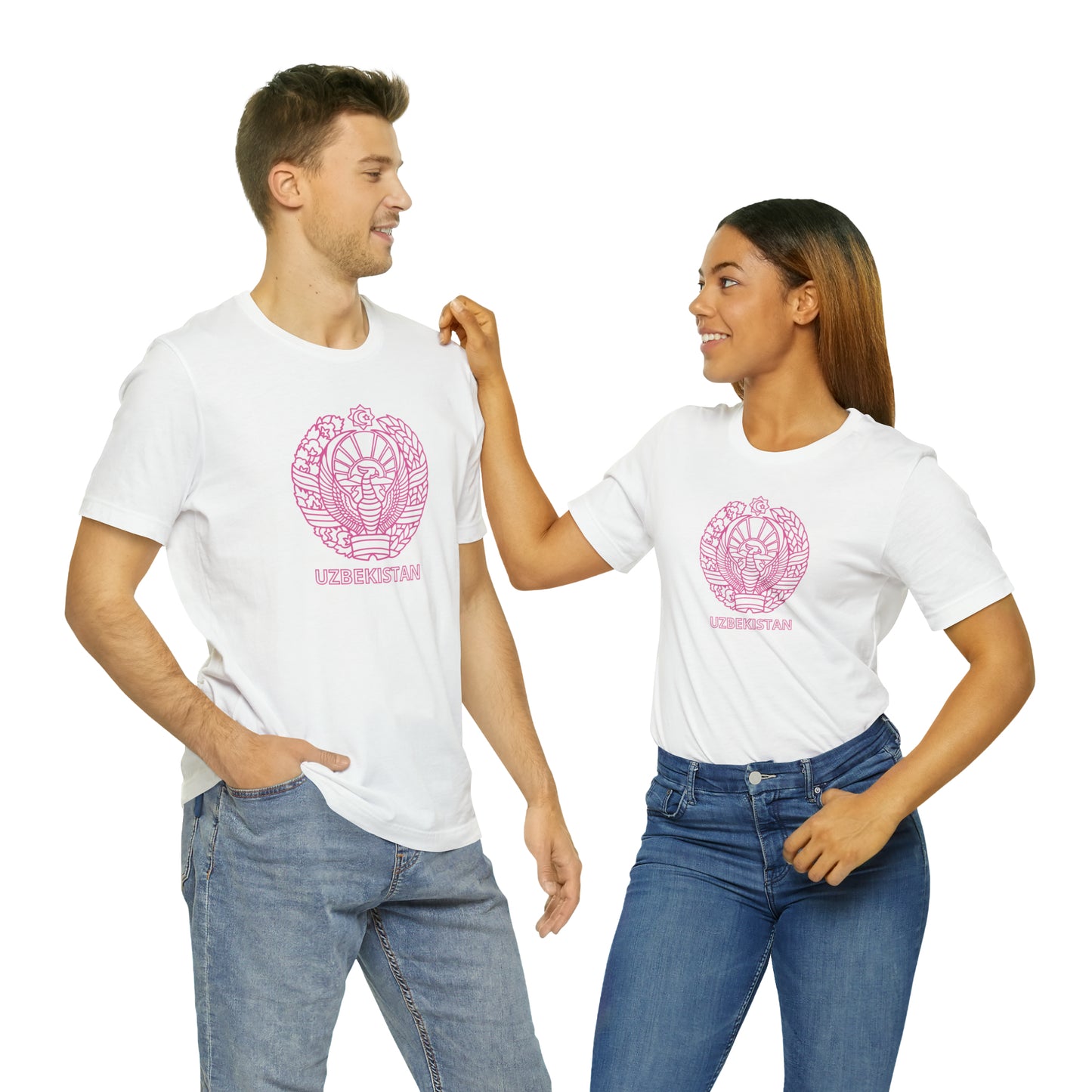 Uzbekistan Pink Unisex T-Shirt