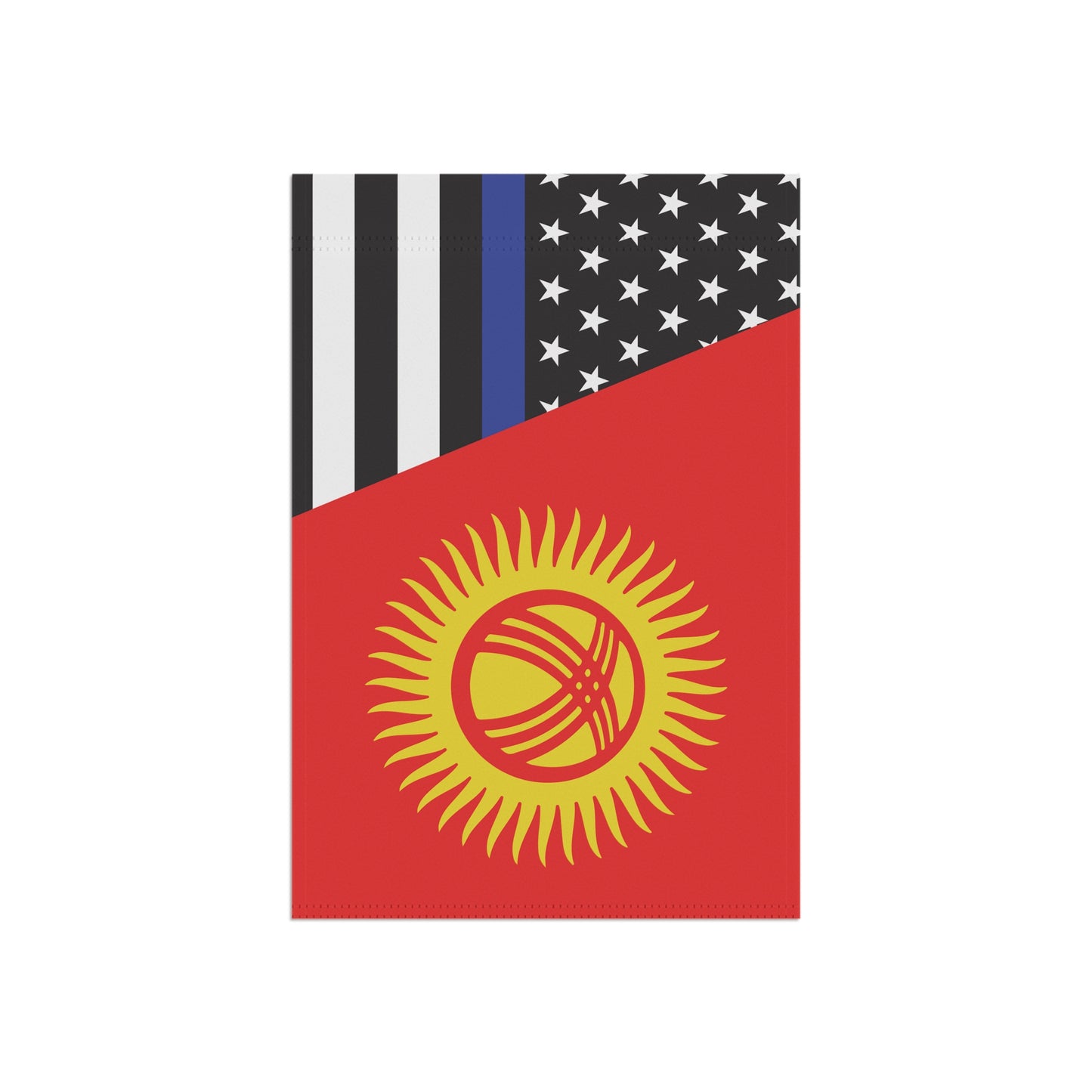 Kyrgyz Support US Police Flag Garden & House Banner