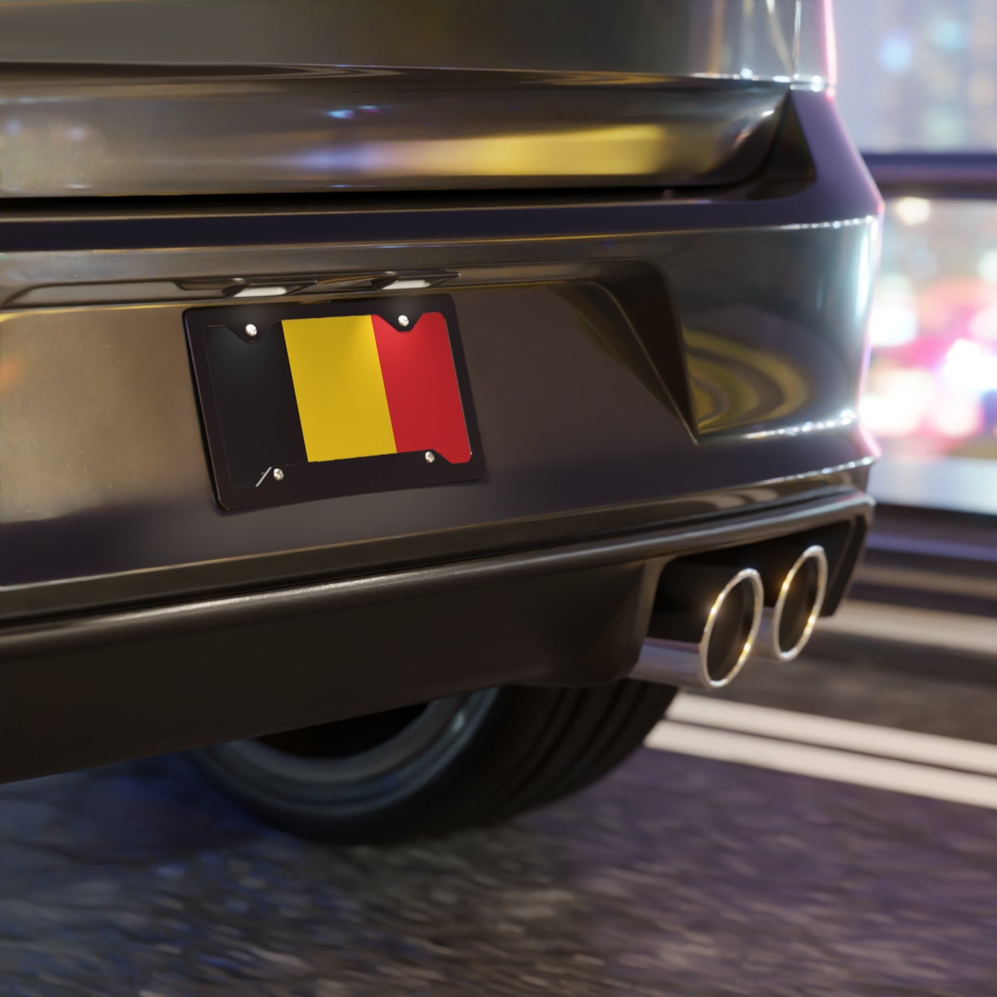 Belgium Flag Vanity Plate