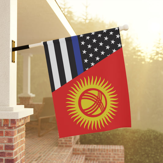 Kyrgyz Support US Police Flag Garden & House Banner