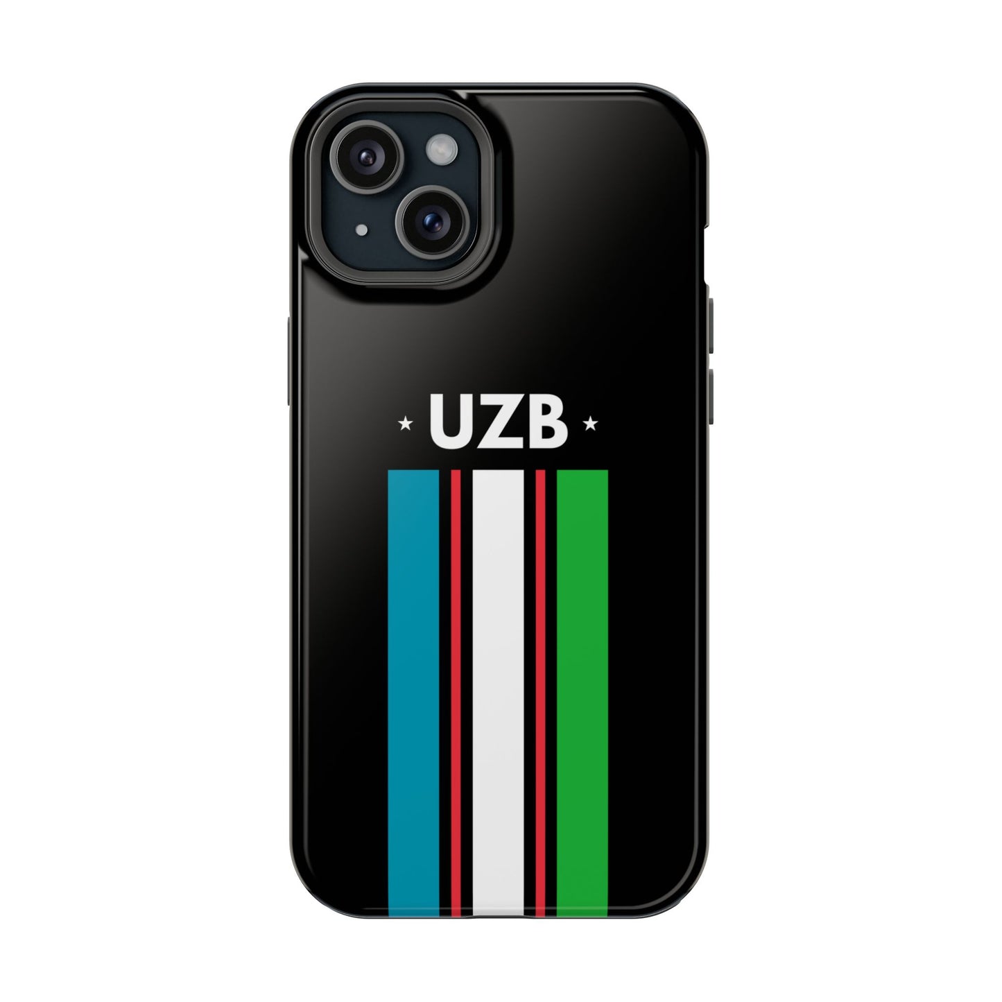 UZB Flag Stripes Phone Case