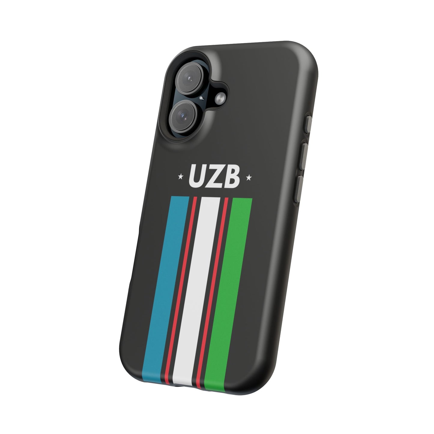 UZB Flag Stripes Phone Case