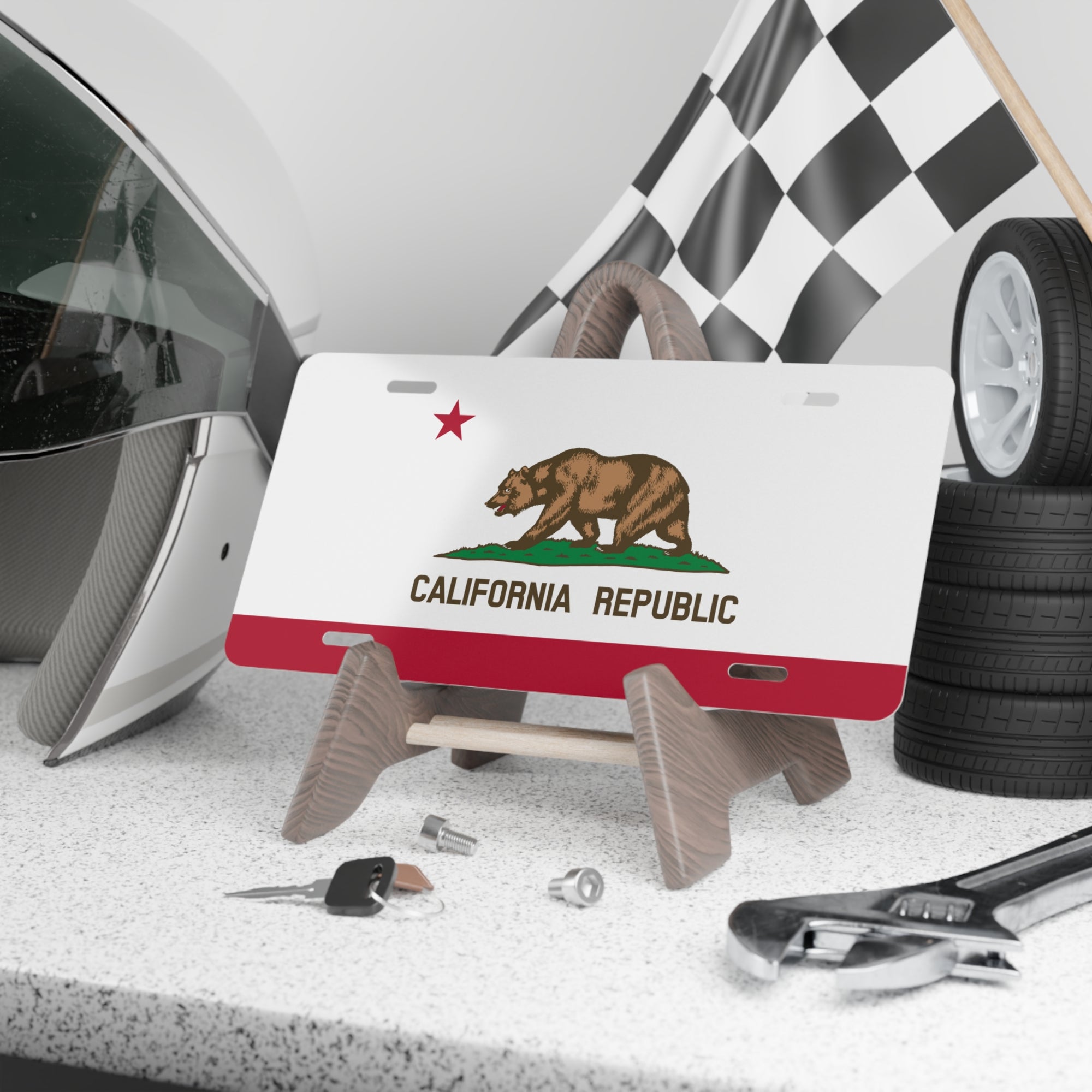 California State Flag, USA Vanity Plate