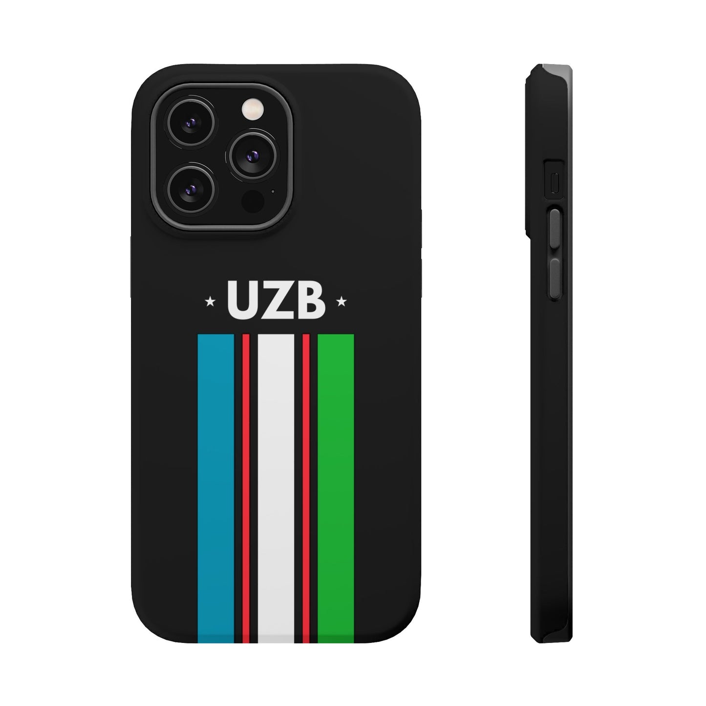 UZB Flag Stripes Phone Case