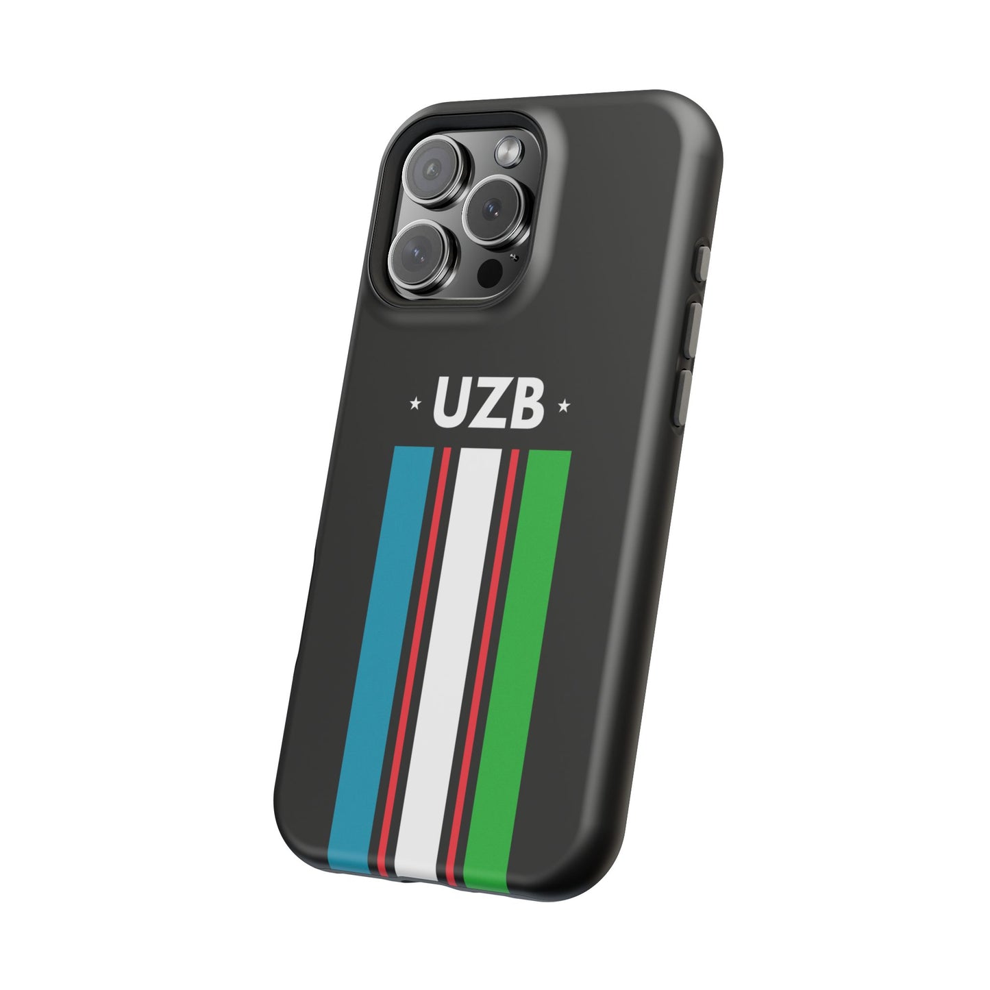 UZB Flag Stripes Phone Case