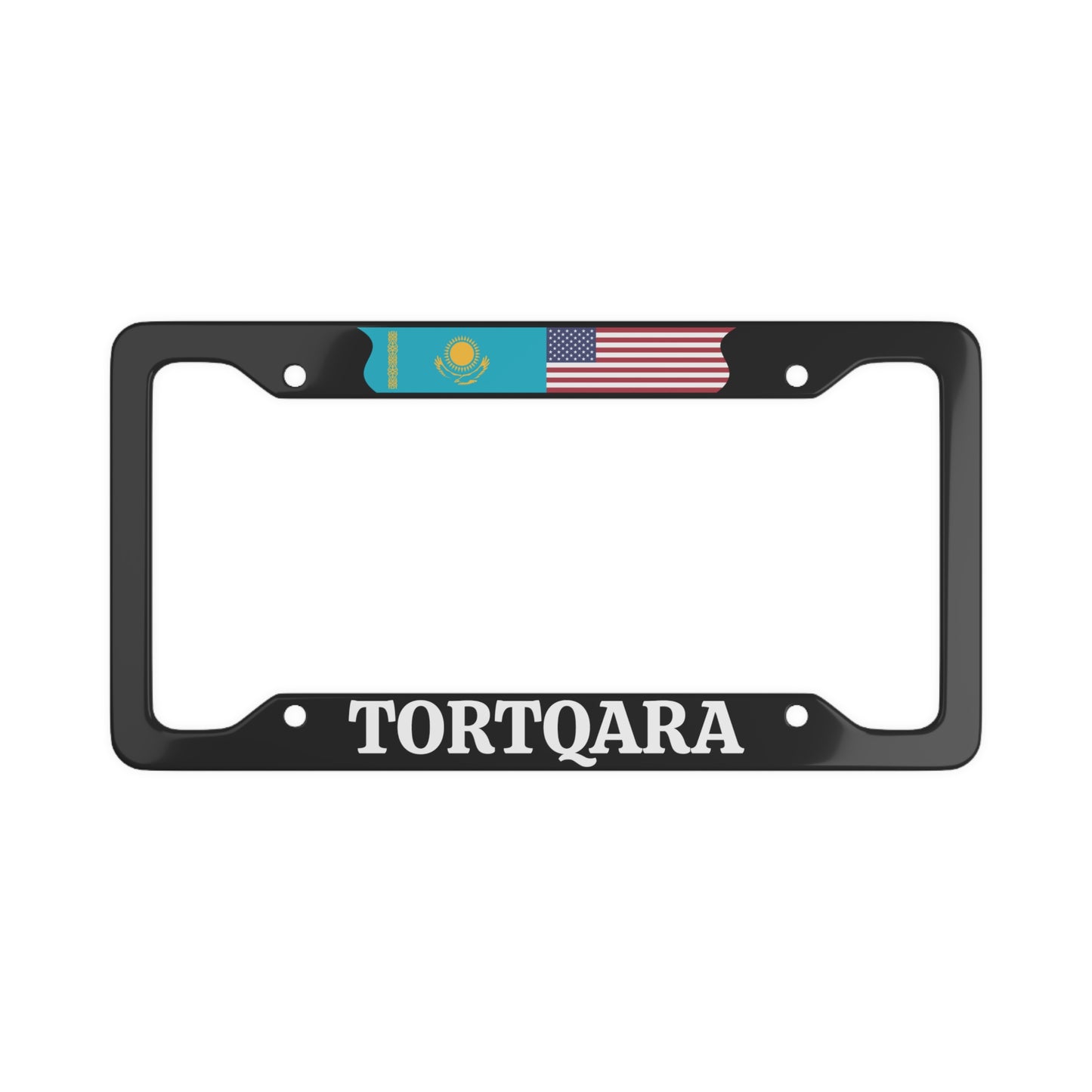 TORTQARA with flag License Plate Frame