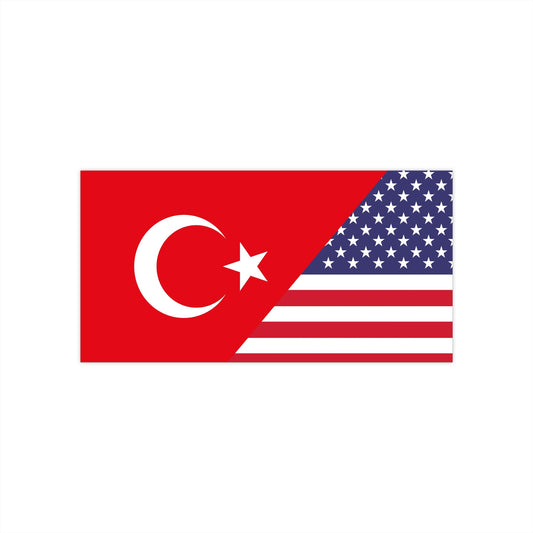 Turkish American Flag Bumper Stickers