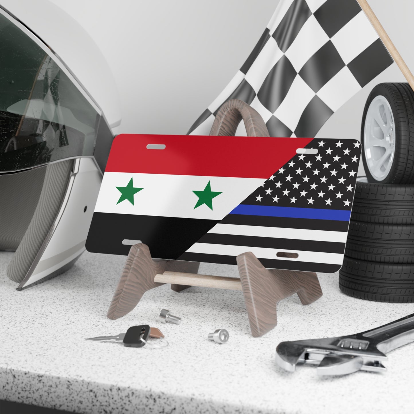 Syria Support Police Flag Vanity Plate