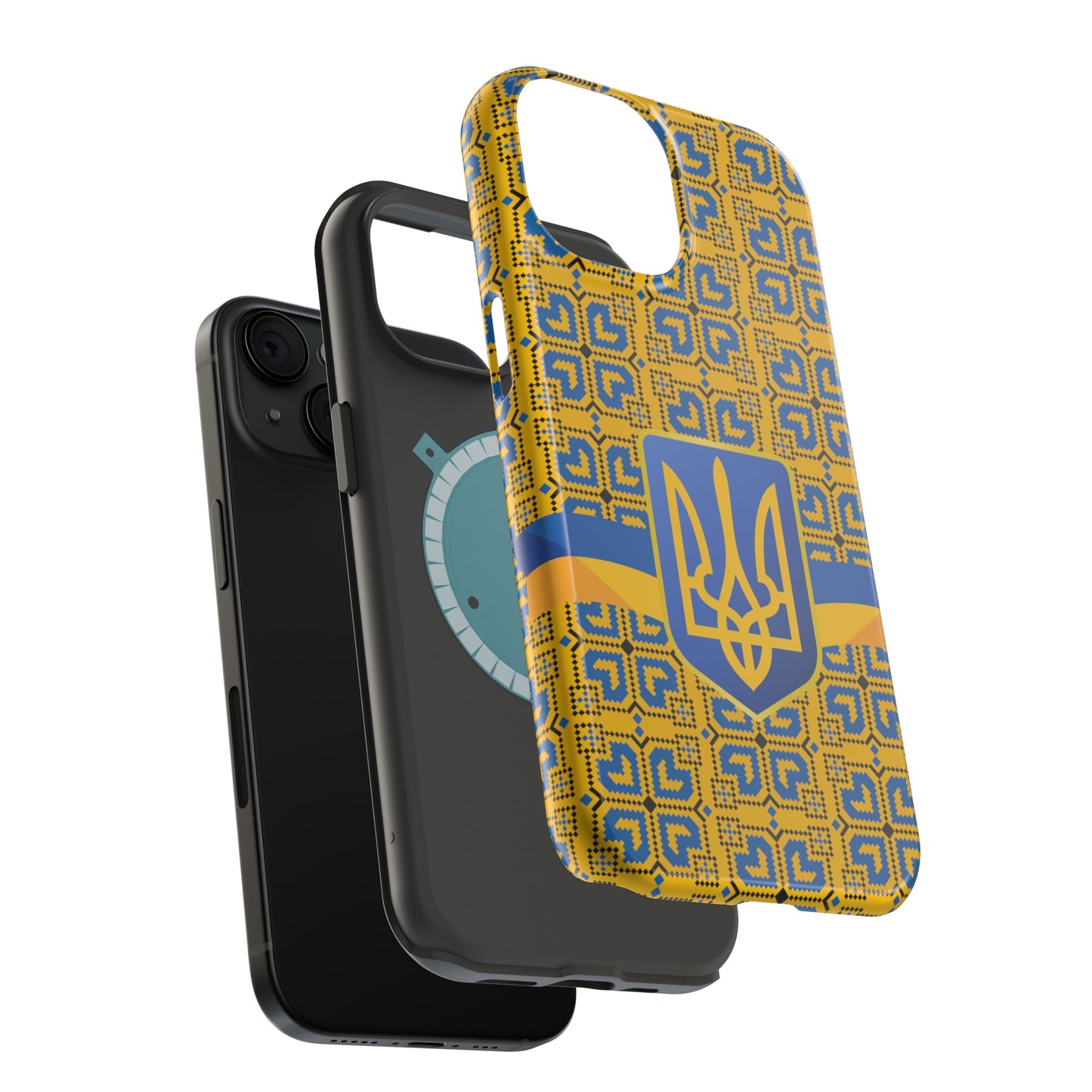 Ukraine Flag Emblem MagSafe Tough Cases