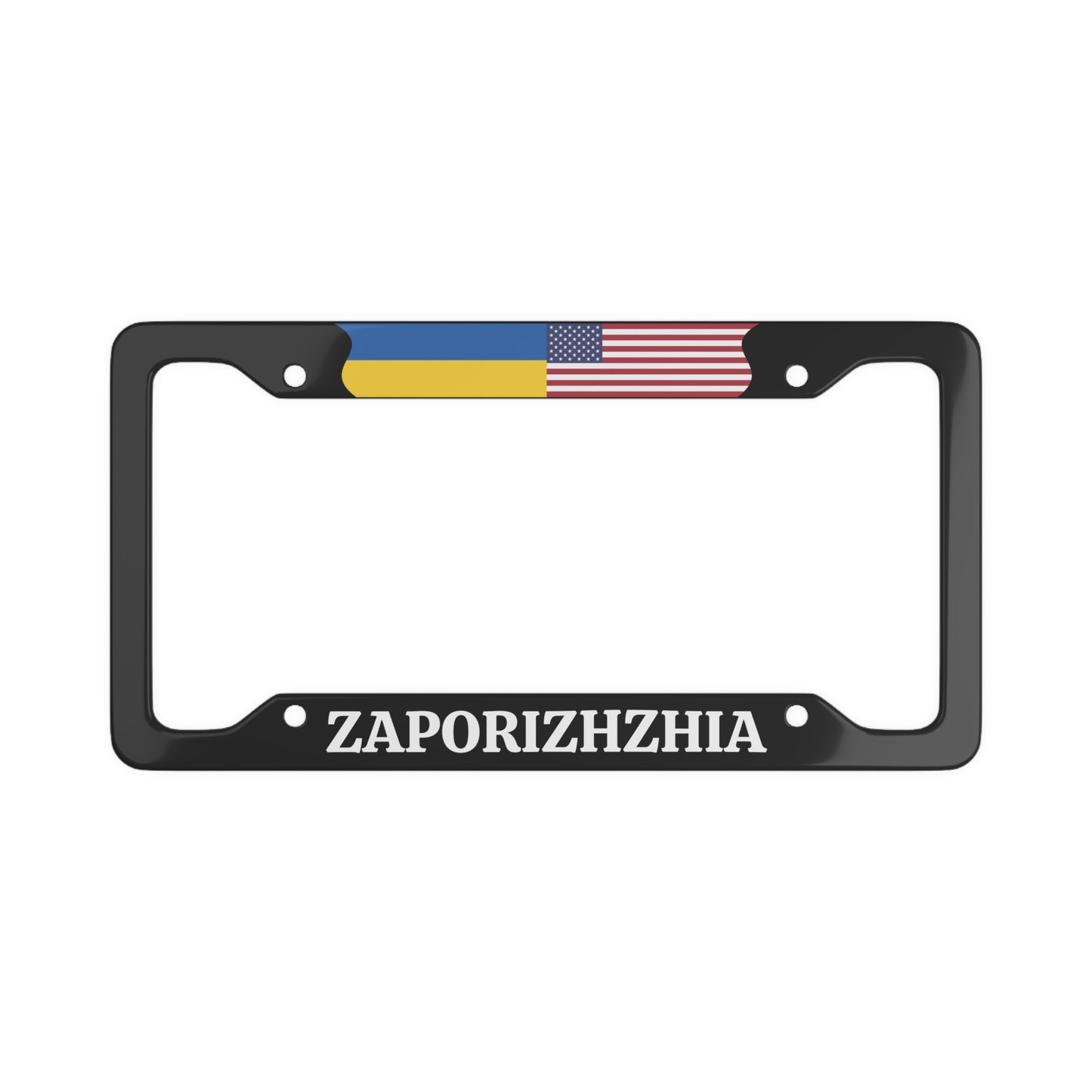 ZAPORIZHZHIA with flag License Plate Frame