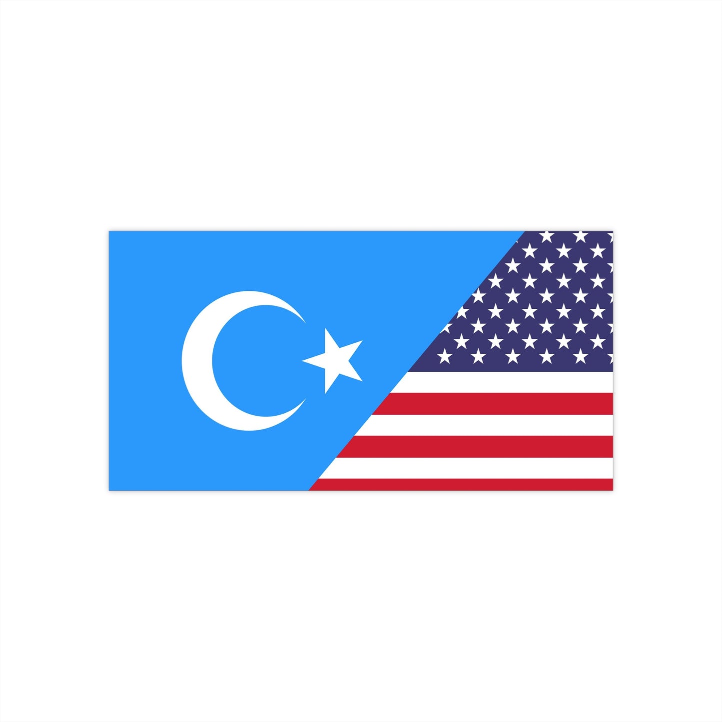 Uyghur American Flag Bumper Stickers