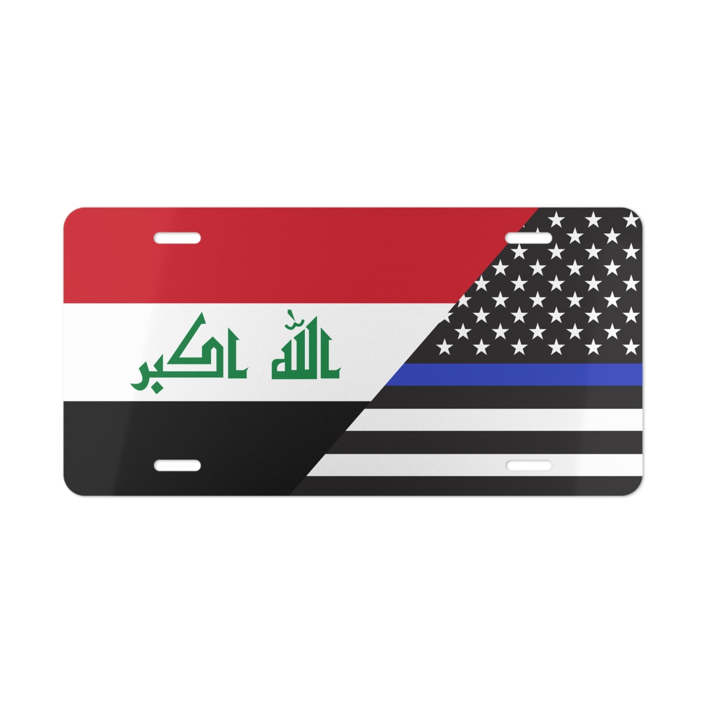 Iraq Support Police Flag Vanity Plate