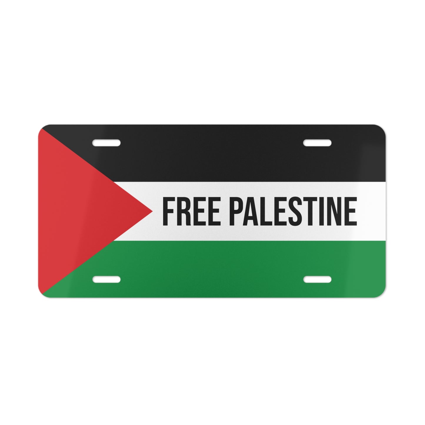 Free Palestine Flag Vanity Plate