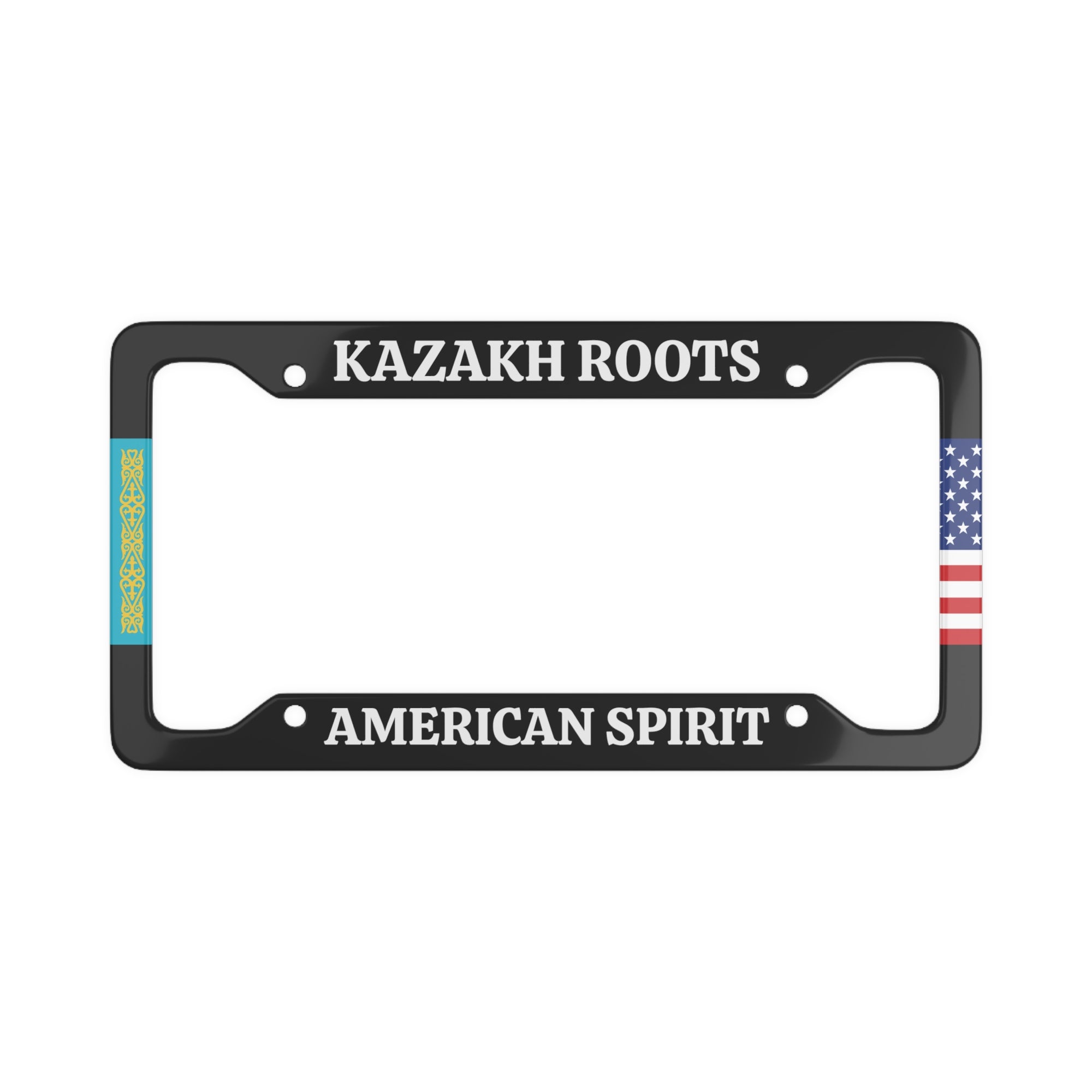 Kazakh Roots American Spirit License Plate Frame
