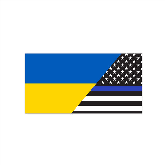 Ukrainians Support US Police Flag Bumper Stickers