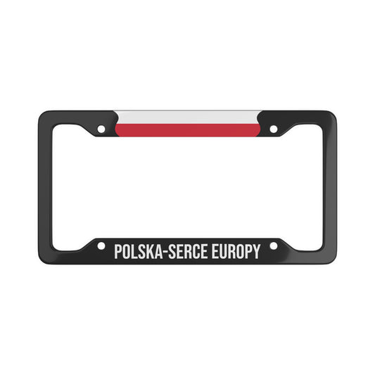 Polska - Serce Europy Flag Car Plate Frame