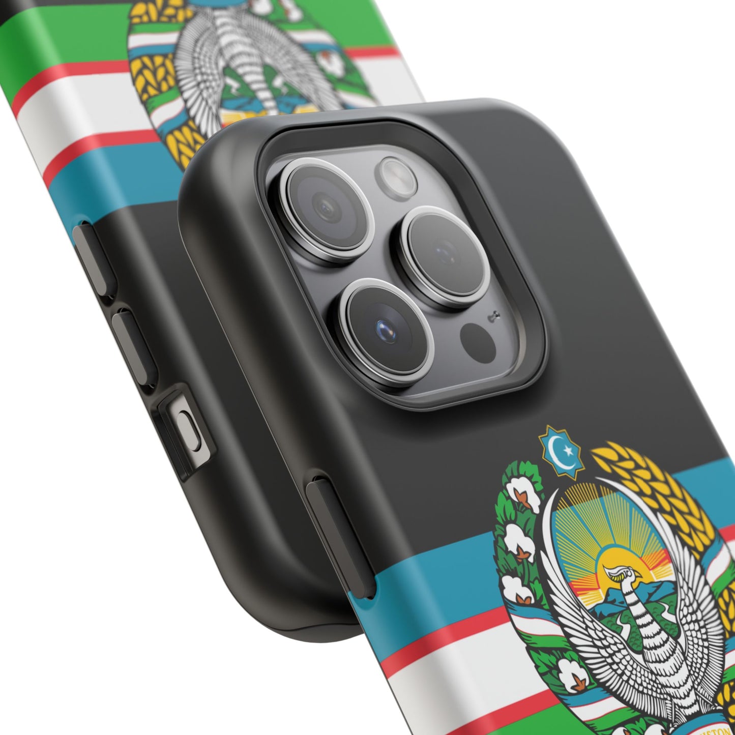 Uzbekistan Flag with Coat of Arms Phone Case