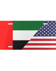 UAE USA Flag Vanity Plate