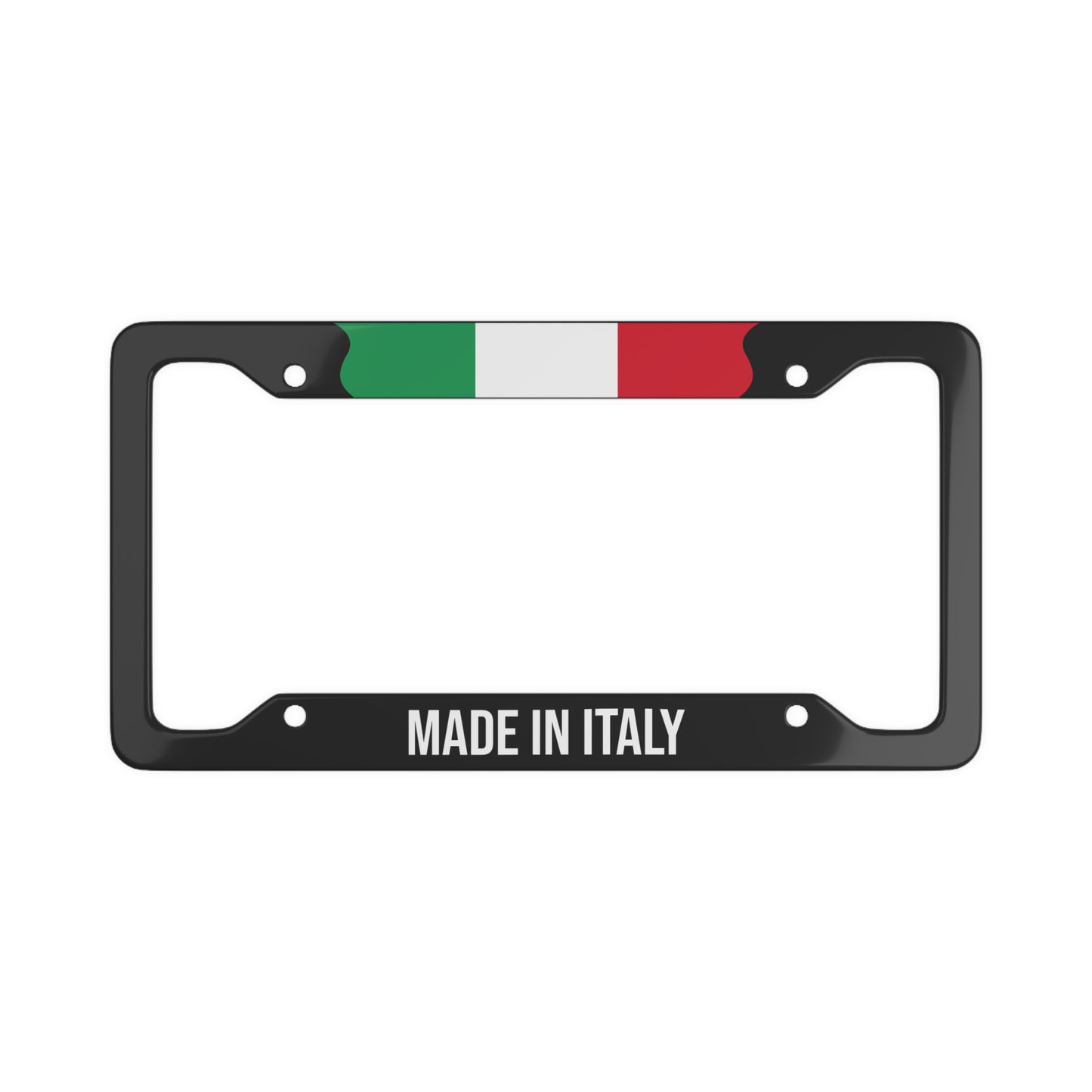 Made in Italy Flag Car Plate Frame