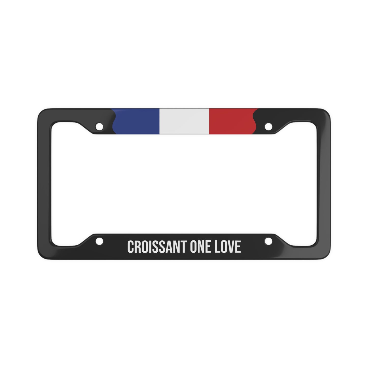 Croissant one love France Flag Car Plate Frame