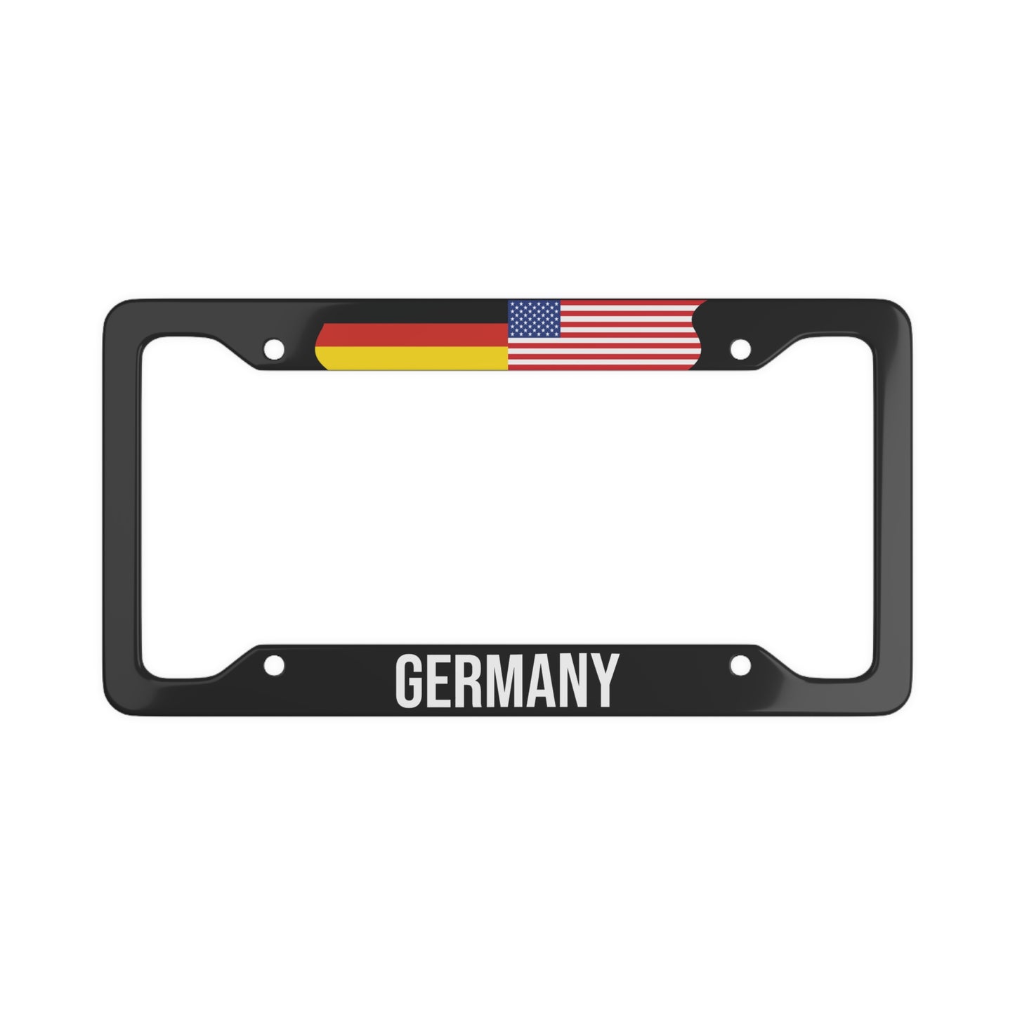 German American Flags Car Plate Frame