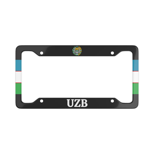 UZB Flag Sides License Plate Frame