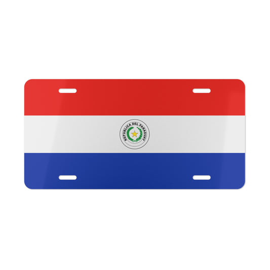 Paraguay Flag Vanity Plate