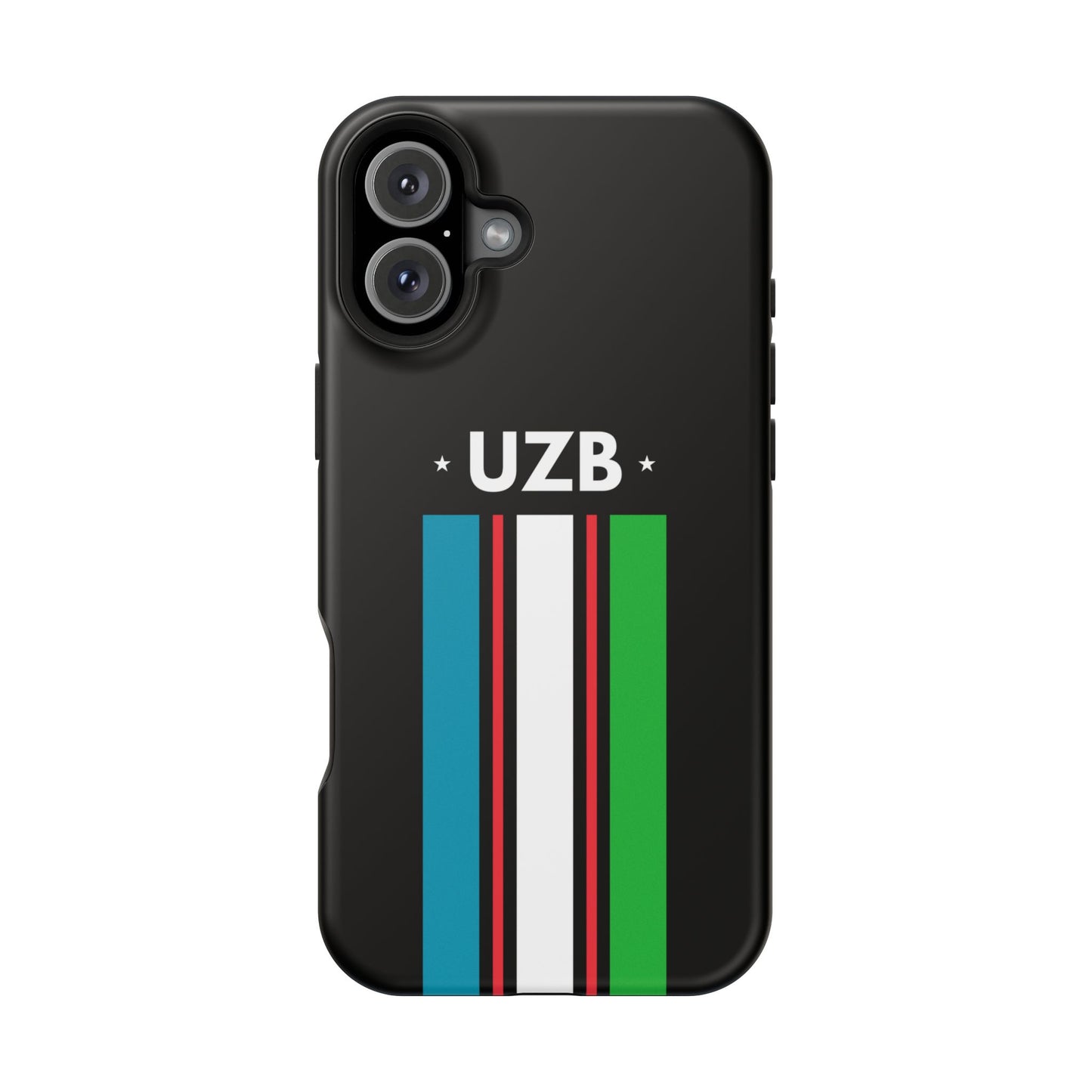 UZB Flag Stripes Phone Case