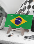Brazil Flag Vanity Plate