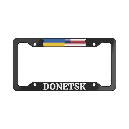 DONETSK with flag License Plate Frame