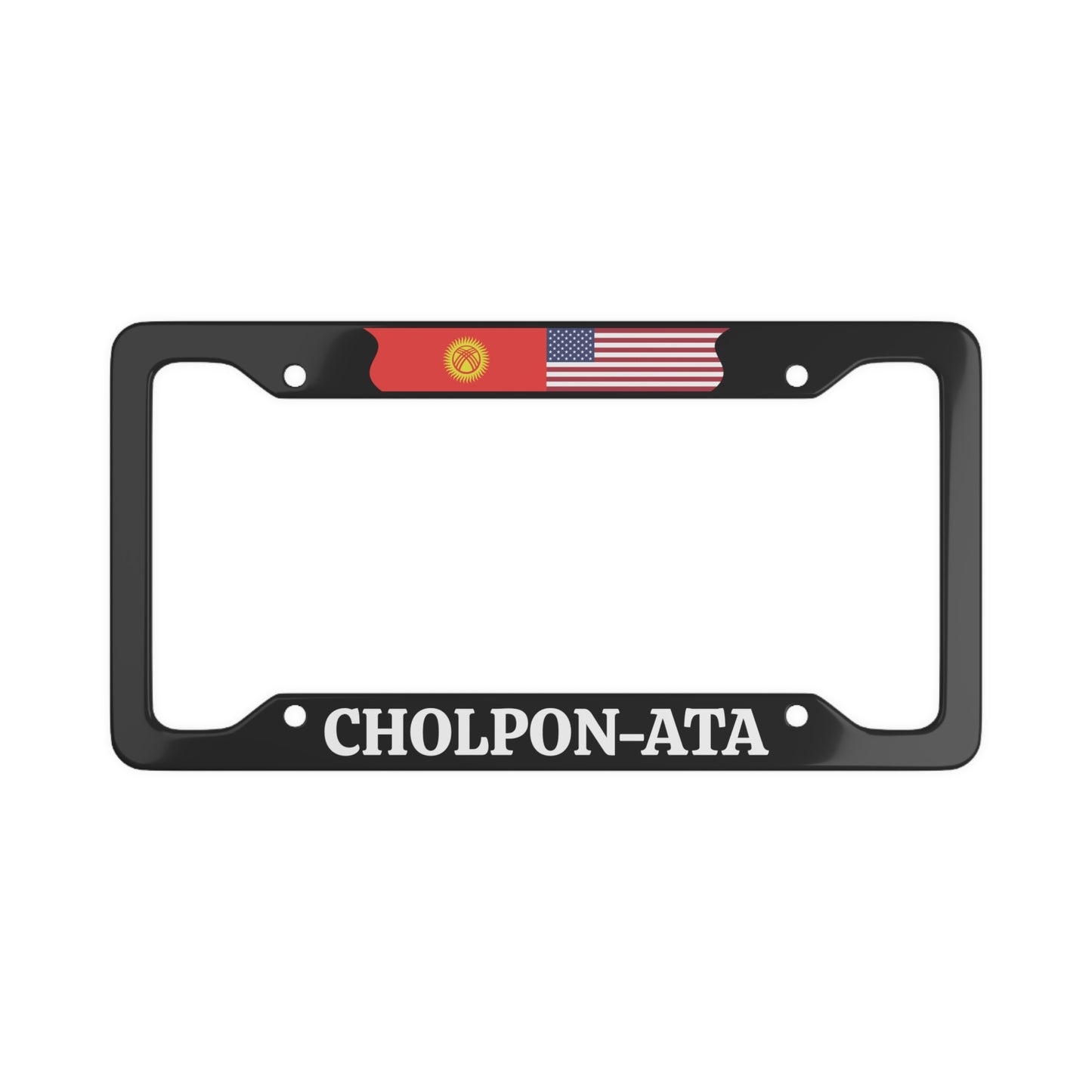 CHOLPON-ATA Kyrgyzstan with flag License Plate Frame