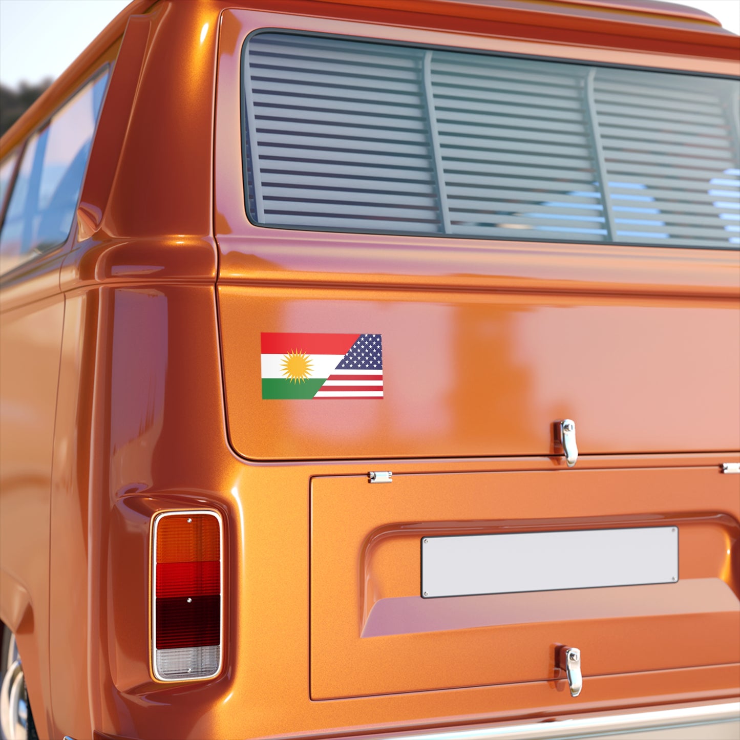 Kurdish American Flag Bumper Stickers