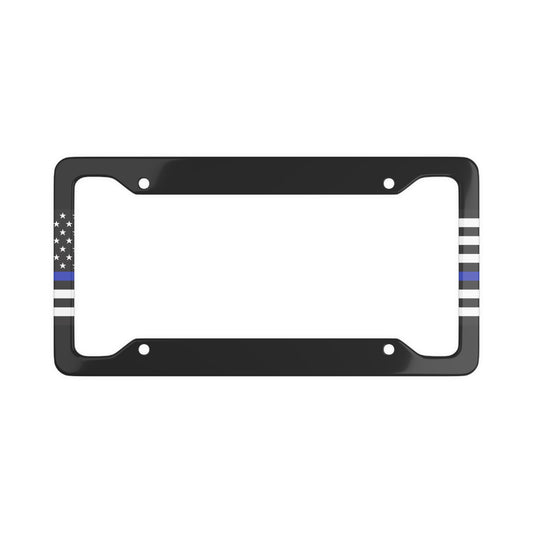 Thin Blue Line Side Flag License Plate Frame