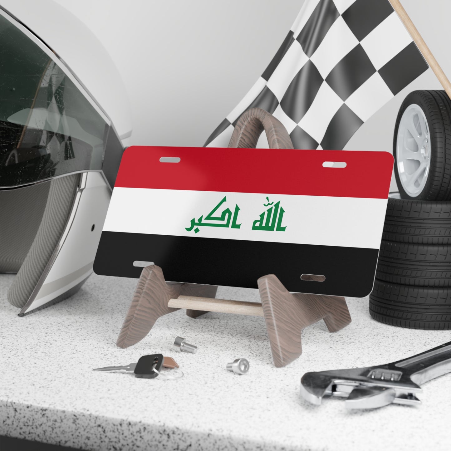 Iraq Flag Vanity Plate