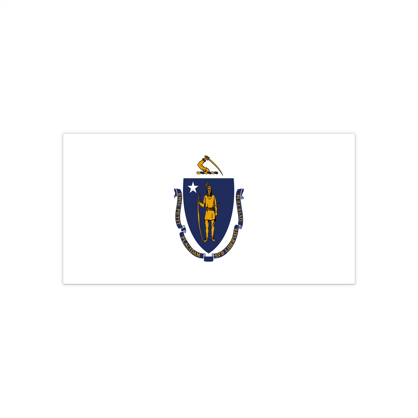 Massachusetts Flag Bumper Stickers